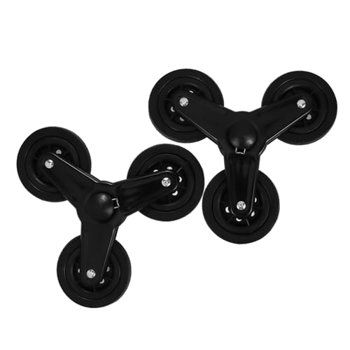Amosfun 2pcs Wheels for Shopping Cart Stair Climbing Cart Accessories Luggage Wheels