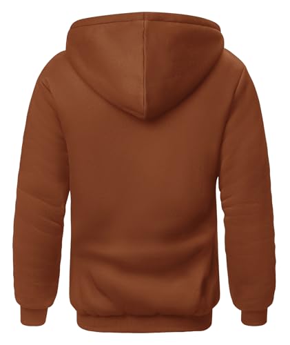Image of SCODI Hoodies for Men Heavyweight Fleece Sweatshirt - Full Zip Up Thick Sherpa Lined Hooded Sweatshirts