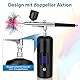 Daakro 38PSI Dual Action Airbrush Set, wiederaufladbare kabellose Spritzpistole mit Kompressor mit 17 Zubehör, Tragbare Mini pritzpistole mit Kompressor für Kunst, Make-up, Kuchen dekorieren