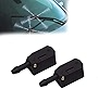 jeseny 2 PCS 8mm 9mm Front Windshield Washer Nozzle Sprayer Spurter Straight Pillar Truck Automotive Hood 4 Holes Compatible for Ford Honda Chrysler Subaru BMW Buick Chevrolet Dodge (Black)