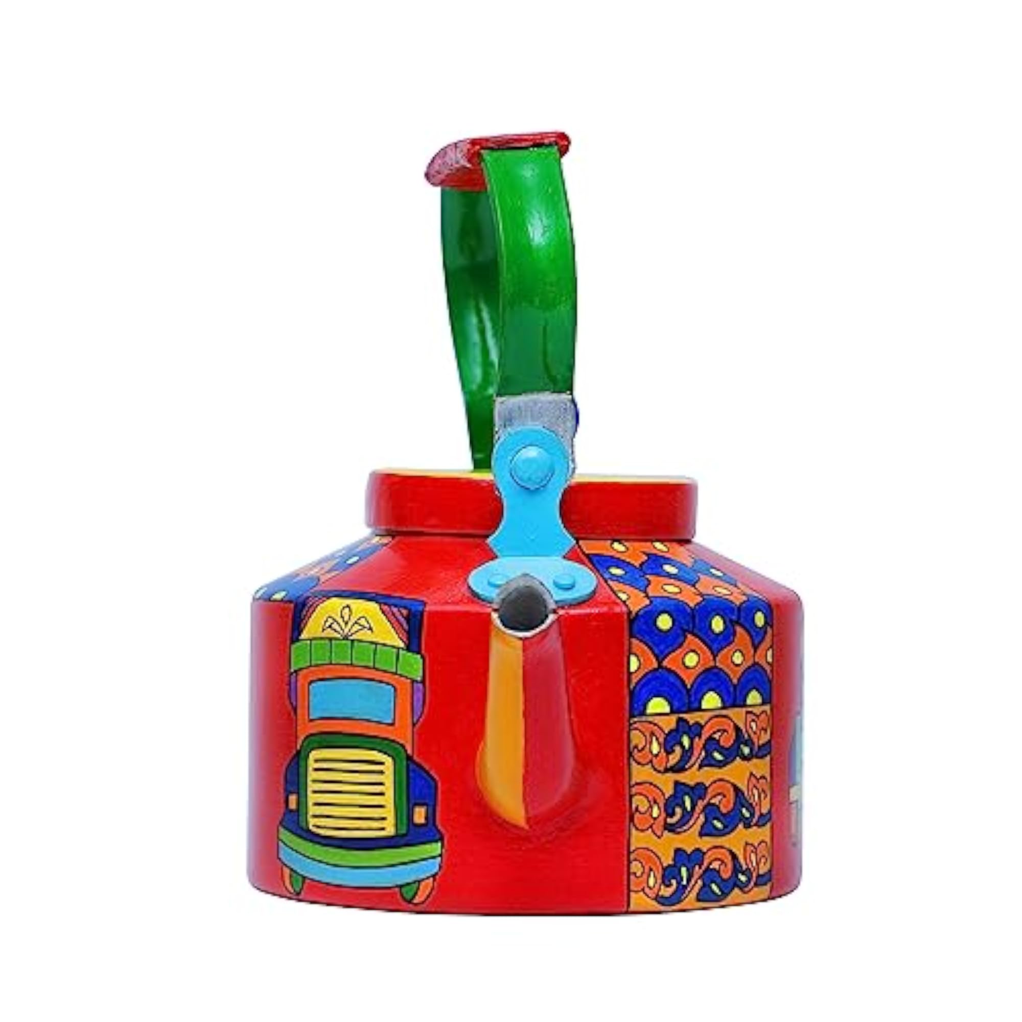 Hand Crafted Colourful Decorative Traditional Design Kettle