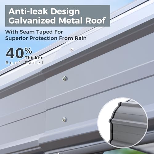 Image of GREEN PARTY 14x35x13 ft Metal RV Carport Heavy Duty Canopy Garage Shelter