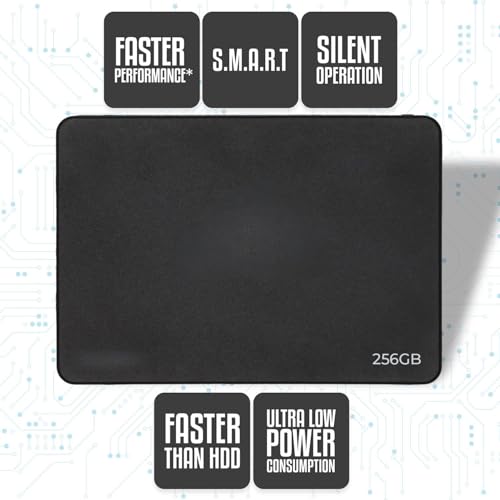 Image of 256GB SATA 2.5 Inch Internal Solid State Drive 6Gb /s | Up to 570MB /s Read & 500MB /s Write Speed | Quad Channel Controller | Compatible with Laptop & Desktop PC | Mixed Brand SSD