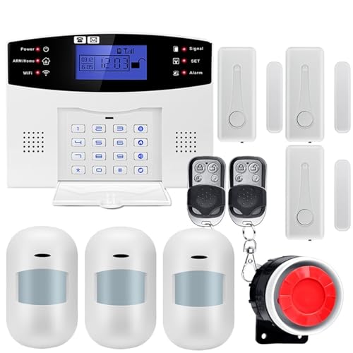 Kit di Allarme, Smart Alarm 433MHz Cavo Wireless gsm di Allarme antifurto Smart Home Security Allarme Fai da Te TUYA(G2BT4)