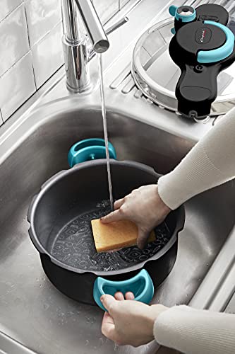 Foto von Chefclub by Tefal ClipsoMinut' Duo Schnellkochtopf, 5 l, für alle Herdarten geeignet, einschließlich Induktion, leichtes Öffnen und Schließen, Dampfgaren, Express oder Mijotti, inkl. Buch