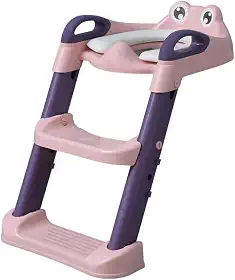 Maxi Baby Assento Redutor Infantil Dobrável C/Escada Mcfrog (Rosa)