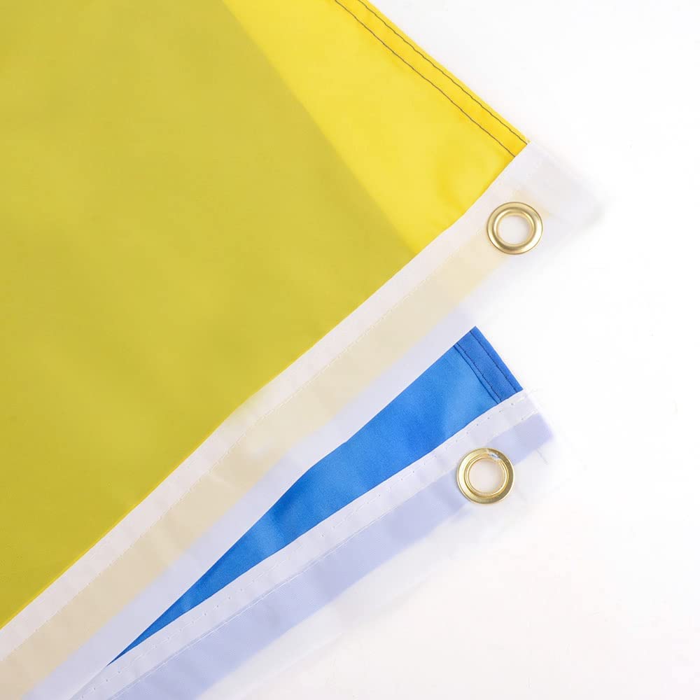 Bandiera Ucraina, bandiera bandiera di qualità Ucraina 90 x 150 cm con fascia di sollevamento rinforzata, bandiera in tessuto di poliestere - прапор України - Bandiere e gagliardetti (10 PZ)