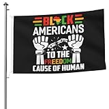 Black To The Freedom Cause Of Human 5 x 8 FT Durable Outdoor Heavy Duty Double Sided Decorative large size Yard Flag Welcome Flag