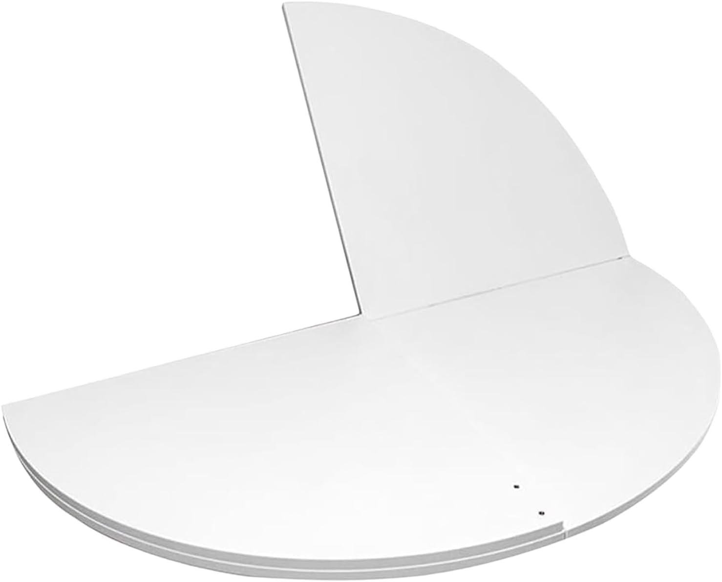 Foldable Table Top Extender, 48 to 95 in Diameter Large Wood Round Foldable Table, Temporary Folding Desktop Extender (White, 220cm / 87" L)