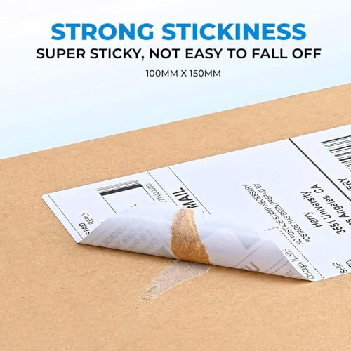 Image of Shreyans Direct Thermal Labels (Pack of 4, 100mm x 150mm) 200 Labels /Roll - 800 Labels