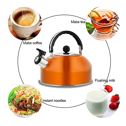 Leling Hervidor Sibilante – Hervidor Sibilante Inducción, Hervidor Sibilante 2,5 L INOX Teteras para Cocina, Mango… - Imagen 7