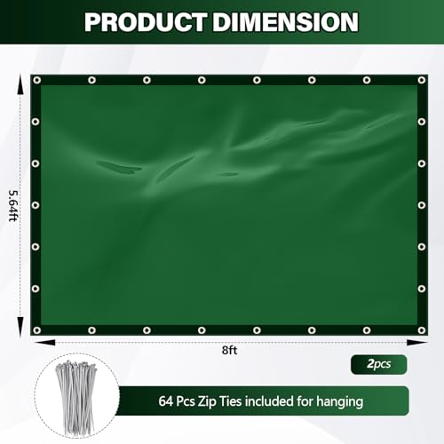 Vincreem 2-Pack Green Curtains