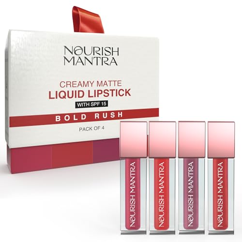Rouge à lèvres liquide mat formule enrichie en SPF pour soin des lèvres