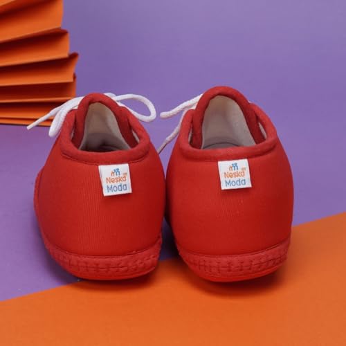 Image of Neska Moda 6 To 12 Months Baby Boys & Baby Girls Cute Soft Cotton Pre-Walker Lace Booties-BT4713
