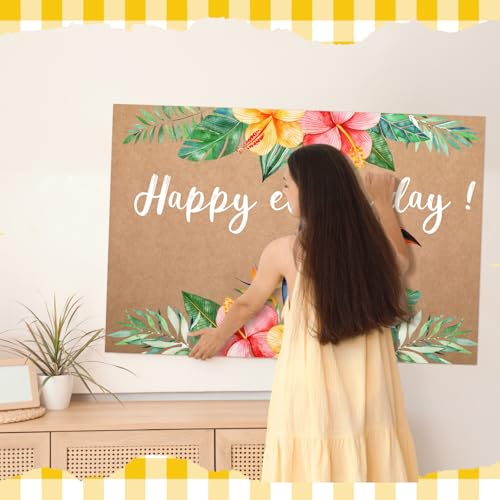HunnmingRe 3 Pcs Large Blank Kraft Paint Paper Banners DIY Blank Banners for Indoor Display, Kraft Paper Banner for Wall Signs Painting Birthday Graduation Wedding Party Decoration(3 x 4 Feet)