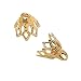 BEAD CAP BELL CONNECTOR 6mm BAIL w/loop LEAF 4 prong or FILIGREE 7 prong 25pcs (Gold Filigree)