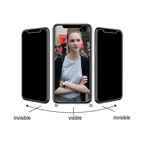 Image of Ailun Privacy Screen Protector for iPhone 11 Pro /iPhone Xs /iPhone X [5.8 Inch] 2Pack Anti Spy Private Case Friendly, Tempered Glass