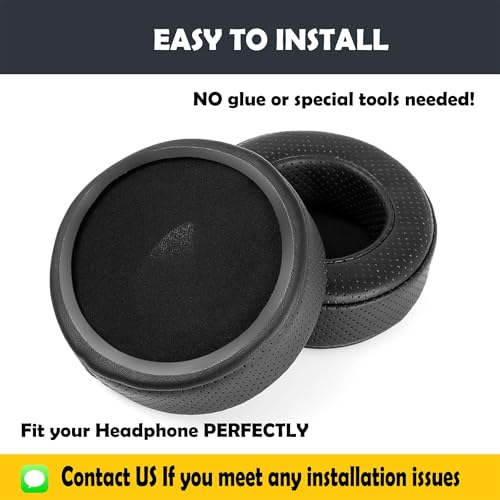 Cojines de repuesto para auriculares, almohadillas de cuero perforado compatibles con Beyerdynamic Custom One Pro Plus, con cuero protein respirable miniatura 5
