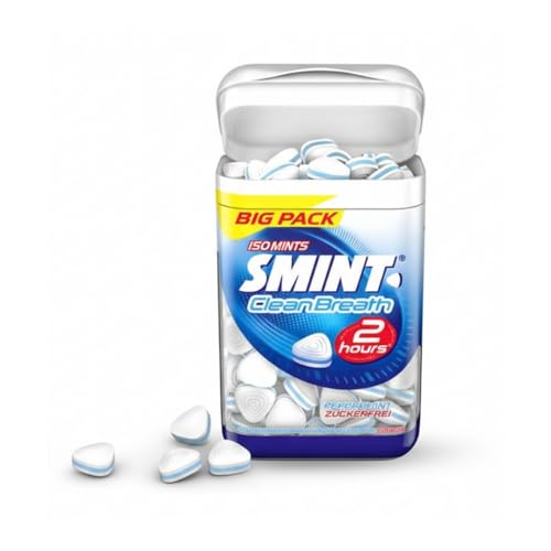 Smint 2H Clean Breath Peppermint 1500stk Big-Pack Nachfüllpack Minz Pastillen im Folienbeutel zum Nachfüllen zuckerfrei 2 Std frischer Atem