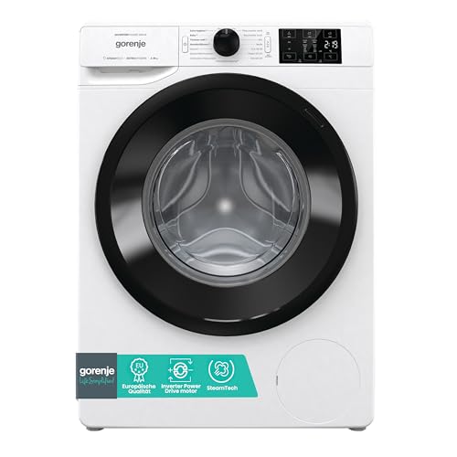 Gorenje WAM 84 AP Waschmaschine mit Dampffunktion / 8 kg / 1400 U / 16 Programme/AquaStop/Inverter PowerDrive Motor/Edelstahltrommel/Kindersicherung/EEK A/weiß