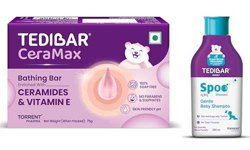 Image of Tedibar Ceramax Bathing Bar 75g & Spoo Baby Shampoo 200ml