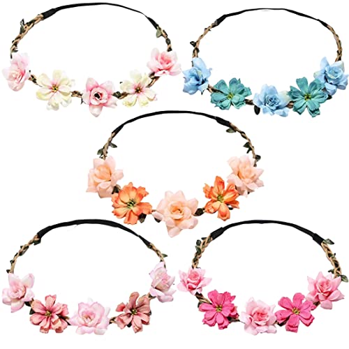 Maxi Elastico Per Capelli A Fiori A Contrasto - Foto 3