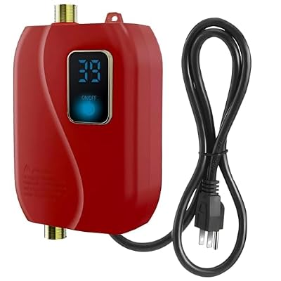 lianfengymx Tankless Water Heater Electric, Under Sink Instant Hot Water 110V/120V 3KW, On Demand Point of Use for Kitchen Bathroom RV,Lower Flow = Higher Heat
