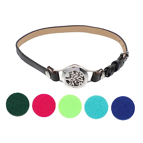 DEARMAMY 1 Juego Pulsera De Aromaterapia Respiradero Decoración Difusor Accesorio Aromas Joyas Collar Fragancia Ambientador Perfume Pulseras De Cuentas Infusor Mini Acero Inoxidable