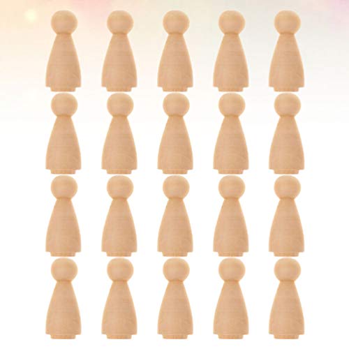 HEALLILY Peg Madeira Inacabada Boneca Anjo Peg Bonecas Em Branco Paintable Madeira Peg Boneca Corpos