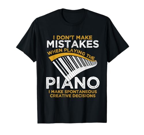 Keyboard Pianist Gifts Music Musician Piano T-Shirt Small