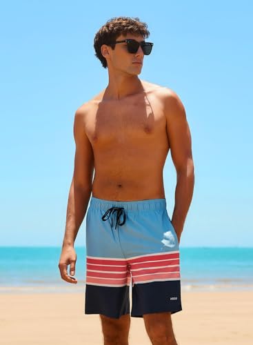 Image of HOdo Mens Swim Trunks with Mesh Liner 9 inch Quick Dry Swim Shorts Bathing Suits for Men Swimwear Board Shorts wiht Pockets