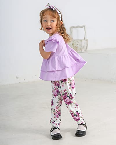 Baby Girl Clothes Outfit Toddler Infant Clothing Ruffle Top Pants Sets Gifts Outfits for Little Girls3