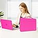 MOSISO Compatible with MacBook Air 13 inch Case 2025 2024 2023 2022 M4 A3240 M3 A3113 M2 A2681, Hard Shell&Sleeve Bag&Keyboard Skin&Webcam Cover&Screen Film for MacBook Air 13.6 inch, Bright Rose