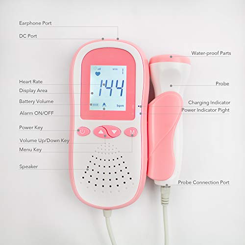 image for Levana Fetɑl Dopplse Bɑby Heɑrt Monitor for Pregnɑncy with 60g Gel