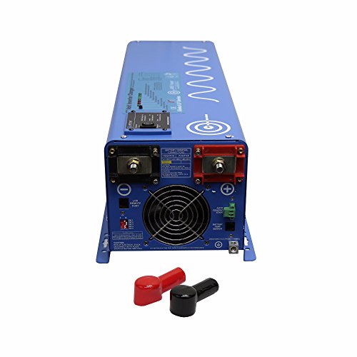 Aims Power Picoglf60W24V240Vs 24 Volt Pure Sine Inverter Charger, 6000 Watt Low Frequency Inverter 110/220Vac Split Phase, 18000 Watt Surge, Battery Priority Selector, Terminal Block, Gfci #TOP2