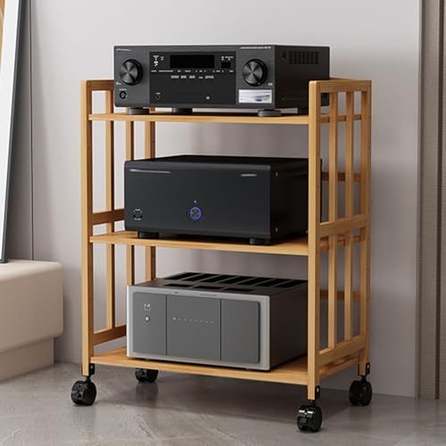 Support de haut-parleur HiFi avec roulettes réglables pour matériel audio robuste pour home cinéma et systèmes de musique