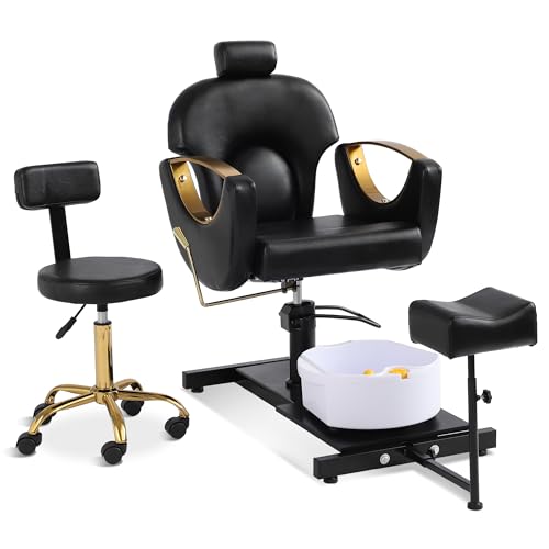 LOUVIXA Pedicure Station No Plumbing, Hydraulic Pedicure Chair for Nail