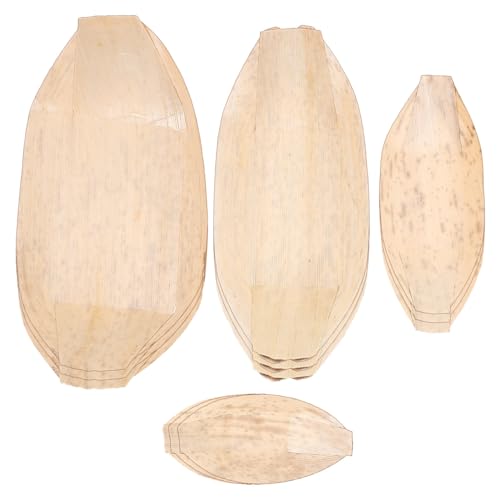 Ipetboom 40 piezas platos descartables en forma de barco para sushi miniatura 1