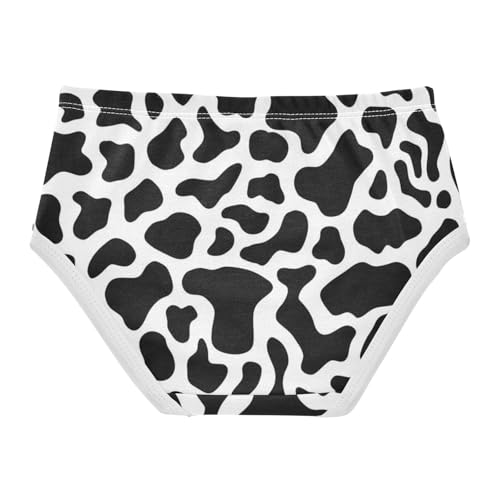 Black White Cow Spots Little Girl Panties Toddler Girls Underwear Cotton Personalized Briefs Undies Kids 2t2
