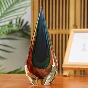 Yaoyuanhandmademuranoglassartdecorsculptureuniquehandcutcubepaperweightforhomedecor Urban Country Home Decor Yaoyuan handmade murano glass art decor sculpture unique hand cut cube paperweight for home decor urban country home decor