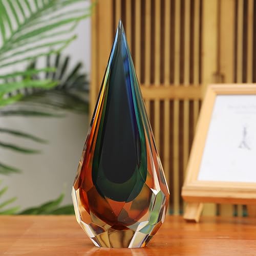 Yaoyuanhandmademuranoglassartdecorsculptureuniquehandcutcubepaperweightforhomedecor Urban Country Home Decor Yaoyuan handmade murano glass art decor sculpture unique hand cut cube paperweight for home decor urban country home decor