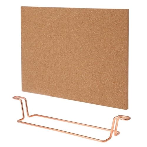 Tableau d'affichage pour mémo en liège naturel avec support métallique de table - 3