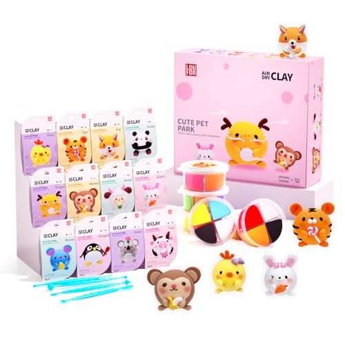LOUFOR Air Dry Clay Kits - Modeling Clay for Kids,...