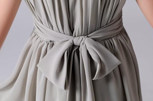 dideyttawl Chiffon Pleated Elagant Flower Girls Dress Floor Length Sleeveless Dresses Formal Special Occasion Dress3