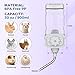 Vannon Small Animal Water Dispenser for Cage, 30oz Auto Feeding Crate Water Bottle for Rabbit, Chinchilla, Ferret, Guinea Pig, Squirrel, Hedgehog, Pet Nozzle Diameter: 10mm, BPA Free, Grey