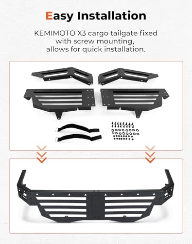 Image of KEMIMOTO Rear Tailgate Compatible with Can-Am Maverick X3 & Max 2017-2026