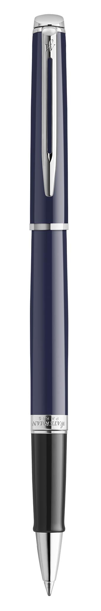 Waterman Hémisphère Tintenroller & Kugelschreiber Set mit Gravur – Personalisiertes Luxus Schreibset für Geburtstag, Jubiläum & Weihnachten (BLOCK BLACK-BLUE)