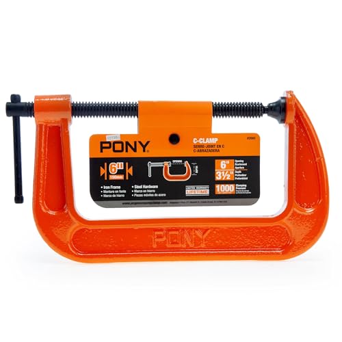 Image of Pony Jorgensen 2660 6-Inch C-Clamp, Orange
