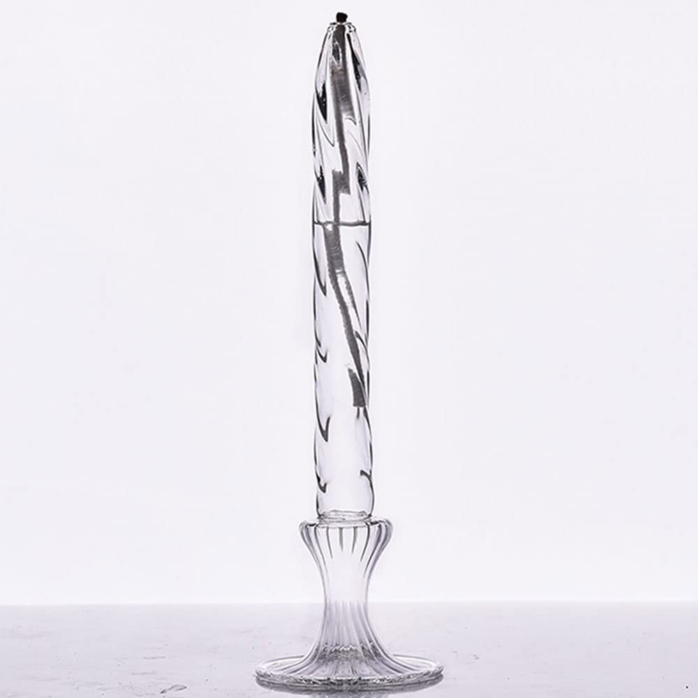 Kerosene lamp, Glass with Wick Retro Desktop Crystal Chamber for Indoor Use Emergency Oil Lantern(H 26cm)