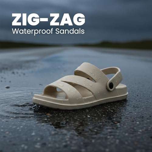 Image of NoStrain Men's Waterproof Sandals with Back Strap | Casual Floater Sandals for Man | Soft, Lightweight Slip On Slippers for Men | Comfortable Daily Wear